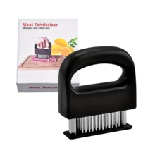 Pelunak Daging Stainless Steel 48 Jarum, Gagang ABS Hitam Anti Selip dengan Kunci Pengaman, Jarum Baja Tajam dengan Cepat Memecah Serat Daging, Cocok untuk Steak, Daging Sapi, Kalkun, Ikan, Berbagai Unggas untuk Memarinasi dan Memberi Bumbu, Alat Pra-pengolahan Dapur Rumah, Koki Keluarga Mudah Membuat Daging Empuk, Aksesori Memasak Daging Portabel dan Tahan Lama - MultiWarna - View 14