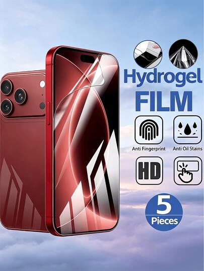 4PCS Hydrogel Film Screen Protection Soft Film Compatible With Samsung Galaxy S26 A57 A37/Compatible With Xiaomi 15T Poco X7 Pro/ Note 15/Compatible With IPhone 18 Pro Max 16/Honor X9D And Other Phone Models Birthday Gift, Mobile Screen Protector Suitable For Family And Friends, Self-Healing Anti Fingerprint Face ID Friendly Full Coverage Easy To Stick