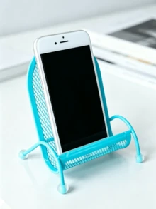 1pc Creative Chair Shaped Phone Holder - Iron Metal Material, Stable Weighted Design | Cute Slouchy Person Desktop And Bedside Universal Phone Stand (Suitable For All Seasons) - Metal Chair Frame - View 7