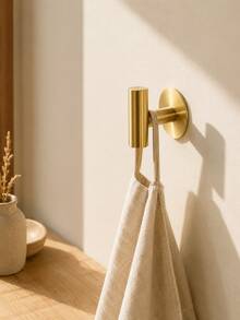 3pcs Stainless Steel Self-Adhesive Wall Hooks, No Drilling Required, Suitable For Bathroom, Entryway, Kitchen, Closet, Hanging Storage Organization, Space-Saving, Home Storage, Waterproof, Rust-Proof, Modern Minimalist Design, Gold/Silver/Black Optional - View 10