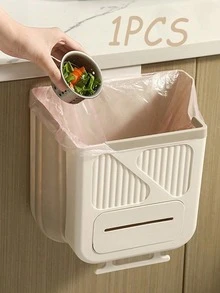 Foldable Hanging Trash Can, Suitable For Halloween And Christmas Home Parties, Hanging Cabinet Door Design, Saves Countertop Space, Stores Kitchen Waste, Easy Open And Close, Holiday Meal Prep, Easily Handles Various Food Scraps, Kitchen Storage Choice - Multicolor - View 12
