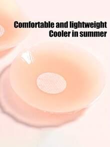 2-50pcs Silicone Adhesive Nipple Covers With Storage Bag, Suitable For Swimwear, Holiday Essentials, Travel Supplies, Adhesive Bras - Multicolor - View 5