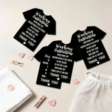 50pcs T-Shirt Washing Instruction Cards, Shirt Care Instruction Cards, T-Shirt Cleaning Care Cards, Customer Guidance Cards, Suitable For Use In Small Online Stores - T-shirt Care Card - View 5