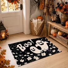 1/2pcs Halloween Ghost Pattern, Vintage Diatomaceous Earth Bath Mat, Super Absorbent, Non-Slip, Perfect For Bathroom, Kitchen And Dining Room, Quick Drying, Machine Washable, Perfect Gift For Home Decor And Bathroom Mat - Multicolor - View 4