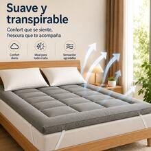 AMOROSA Mattress Toppers - Grey - View 6