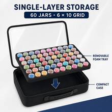 New 60/120 Grid Diamond Painting Storage Box Set, For Adults, Upgraded Transparent Lid, Portable Bead Storage Box, Suitable For Diamond Painting Accessories And Tools - View 6