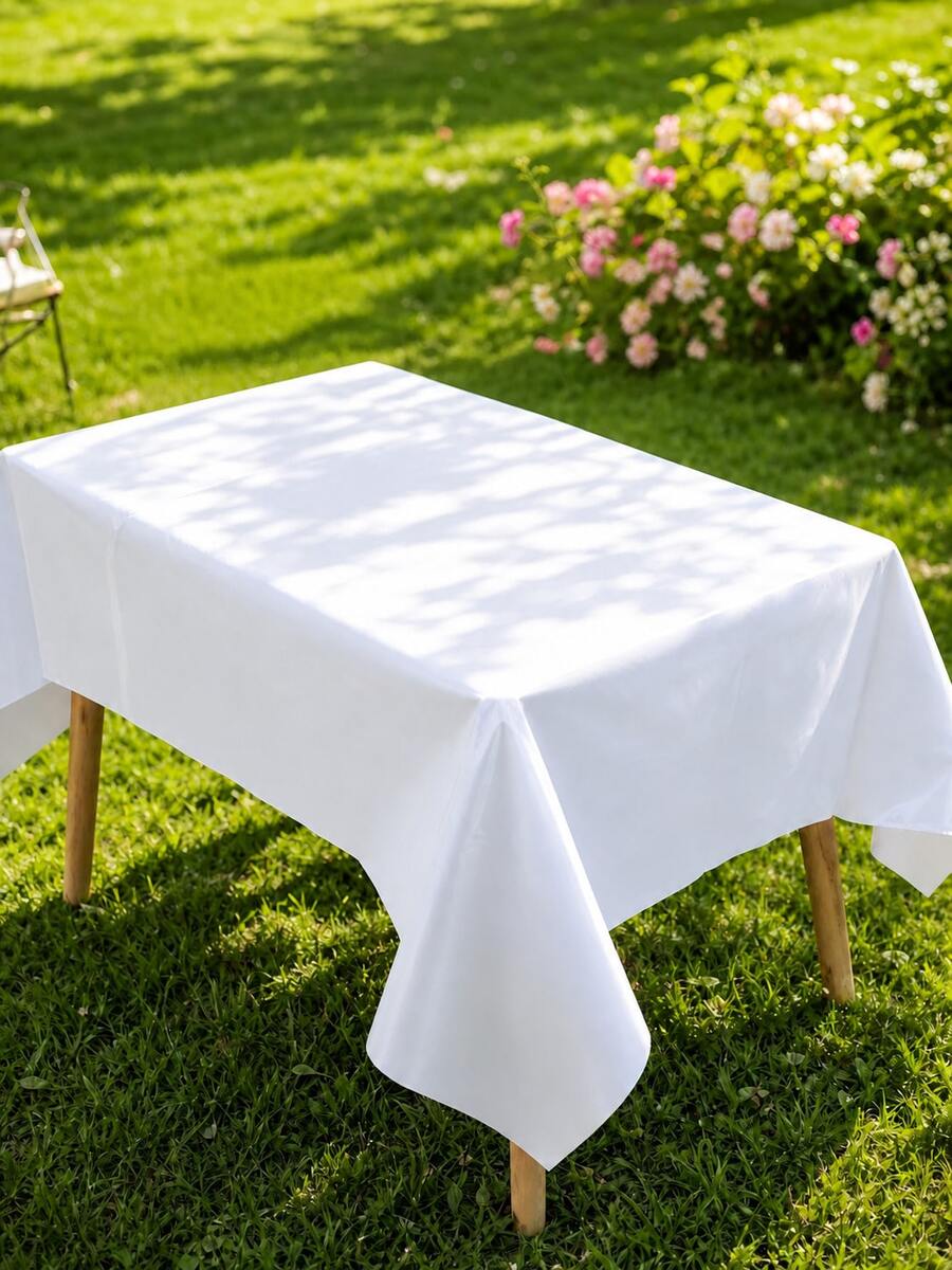 Taplak Meja Sekali Pakai Warna Polos Ukuran 137*274 Cm, Penutup Meja PEVA Minimalis untuk Ulang Tahun, Pernikahan, Pesta Liburan, Dekorasi Meja Makan Persegi Panjang, untuk Pernikahan, Dekorasi Pernikahan, Dekorasi Rumah, Dekorasi Pesta, Festival, Pertunangan dan Acara Lainnya - View 1