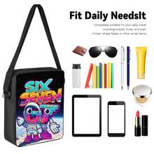 Astronaut Graffiti 2D Print 3 Pieces Backpack Set, Large Capacity Backpack, Crossbody Bag, Pencil Case, Adjustable Wide Strap, Breathable, Side Mesh Pocket Design, Daily Commute Storage Portable Casual Set - Printed Bag - View 5