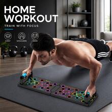 30-Hole Push-Up Board With Optional 2 Resistance Bands ,Skipping Rope ,Gripper, Multi-Functional Home And Gym Exercise Equipment, Push-Up Assistant, Chest Muscle Trainer, Strength Training Device - Black Push-up Board+Resistance Bands+Skipping Rope+Gripper - View 9