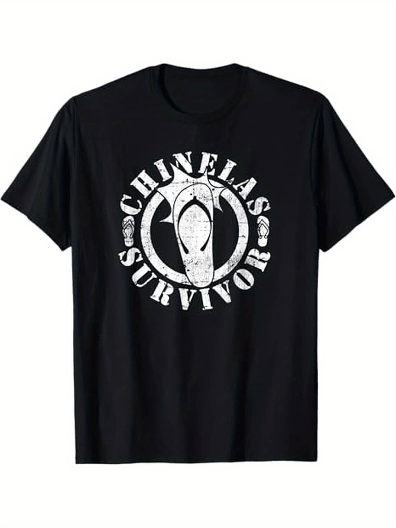 Humorvolles T-Shirt Geschenk mit Chinelas Hausschuhen für philippinische Überlebende Damen Oberteile - Schwarz - Übersicht 1