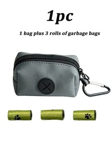 1pc Portable Dog Poop Bag Dispenser, Easy-Tear Pet Waste Bag Storage Box With Carabiner Clip, Compact Dog Poop Bag Organizer, Suitable For Small Medium Large Dogs, Essential For Outdoor Walking And Hiking, Pet Cleaning Supplies - Multicolor - View 11