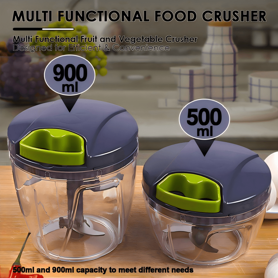 SOKANY Manual Meat Grinder, Slicer, Peeler, Garlic Crusher, Vegetable Grinder, Chili Onion Chopper, Multi-Function Vegetable Chopper, Kitchen Cooking Tool, RV Kitchen Accessory - Blue - View 1