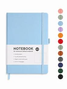 1pc A5 Hardcover Dot Grid Notebook, 192 Pages Bullet Journal, Portable Notebook With Elastic Band And Pen Loop, Suitable For Writing, Planning, Journaling, School, Office And Learning - A5 - View 11