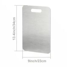 SOKANY Thickened 304 Stainless Steel Cutting Board And Kneading Board, Antibacterial And Mold-Resistant, Easy To Rinse And Clean, Space-Saving Hanging Design, Double-Sided Use, Suitable For Cutting Vegetables, Fruits, Meat And Kneading Dough, Ideal For Kitchen And Catering Use - Other - View 11