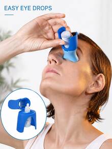 Easy-Grip Portable Eye Drop Aid, Reusable, Compatible With Most Standard Eye Drop Bottles, Suitable For Elderly And Children, Easy Self-Application Without Hand Tremors, Prevents Medication Waste And Eye Contact Infection, Compact Space-Saving Design, Portable For Home, Office, Travel, Daily Eye Care Essential, All-Age Eye Drop Aid Bracket - View 2