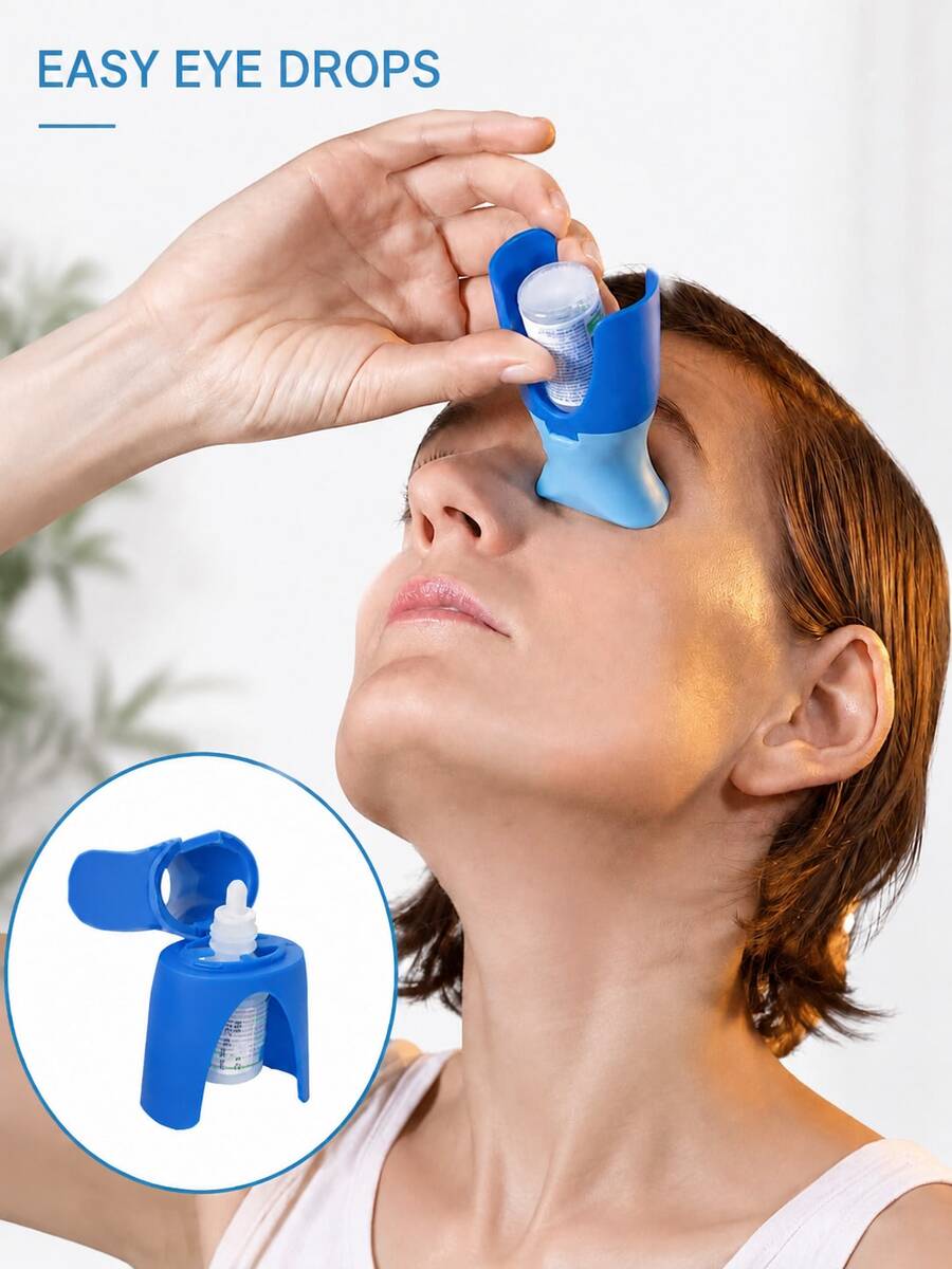 Easy-Grip Portable Eye Drop Aid, Reusable, Compatible With Most Standard Eye Drop Bottles, Suitable For Elderly And Children, Easy Self-Application Without Hand Tremors, Prevents Medication Waste And Eye Contact Infection, Compact Space-Saving Design, Portable For Home, Office, Travel, Daily Eye Care Essential, All-Age Eye Drop Aid Bracket