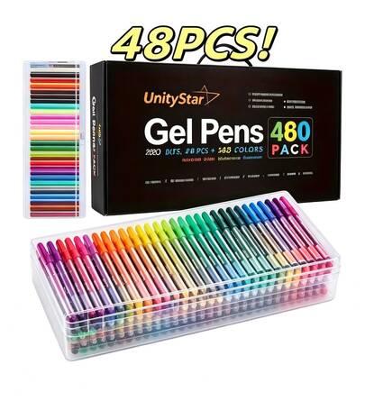 100pcs-Color Gel Pens Set, Multicolor Colored Pens For Coloring, Drawing, Writing  Journaling, Creative Art Supplies For School, Office  DIY Projects