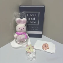 1pc Random Style Cross-Border Hot-Selling Big Ear Rabbit Shaped Squeeze Toy, Soft And Slow Rebound Squishy Toy, Mochi-Like Stress Relief Toy, Squeeze Sensory Toy, Suitable For Anxiety Relief, Mini Desktop Decoration, Creative Gift For Birthday, Halloween, Christmas - Multicolor - View 4