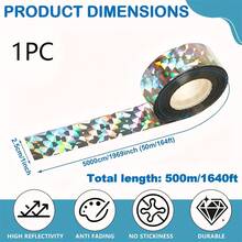 1/2/5 Rolls Bird Repellent Reflective Tape (50.00m/Roll) | Bird Repellent Reflective Tape | Double-Sided Reflective Tape, Suitable For Orchards And Vegetable Gardens, Home Yards, Farm Orchards, Outdoor Spaces And Christmas Decoration Scenes, Outdoor Space Bird Repellent Solution, And Easy To Use - One Size - View 15
