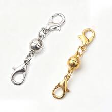2/4/10 Pieces Locking Magnetic Jewelry Clasps Round Magnetic Lobster Clasps Locking Closures Necklace Clasps For Jewelry Bracelet Necklace Making - Spherical - View 11