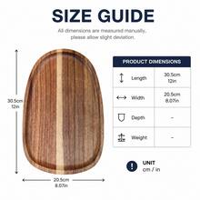Large Display Trays - Oval Rosewood Solid Wood Tray, Natural Texture With Premium Feel, Smooth Edges For Handling, With Raised Rim To Prevent Spills. Suitable For Coffee, Tea, Sandwiches, Fruits And Desserts, Ideal For Food Presentation And Desktop Storage. Durable Solid Wood Material, Easy To Clean With A Damp Cloth, INS Natural Wood Style Fits Multiple Scenes, Home, Cafe Display Multifunctional Wooden Serving Tray. - View 9