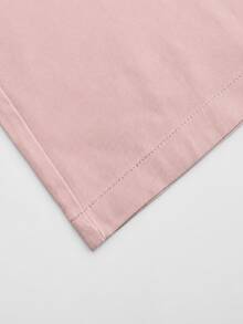 Casual Solid Color Simple Straight Leg Cargo Pants Pink Spring - Pink - View 7
