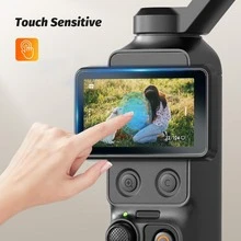 [2+2件] Osmo Pocket 4P+ OM8P 螢幕保護貼，Pocket 4 Pro 配件，鋼化玻璃螢幕保護貼，9H 硬度，超清晰，觸控靈敏，無氣泡，套裝包含：Pocket 4P 主螢幕 X2 + OM8P 觀景窗主螢幕 X2 - 查看 5
