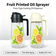1pc Large Capacity Kitchen Oil Spray Bottle, Home Oil Storage Container, Air Fryer Accessory, Multi-Purpose Seasoning Dispenser; Can Hold Olive Oil, Vinegar, Soy Sauce And Other Liquids, Dual-Use, Leak-Proof And Easy To Clean, Combines Oil Spray And Oil Storage Functions. Perfect Gift For Wife, Mother On Holidays, Random Style And Color - View 5
