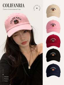 1pc Bear Embroidered Baseball Cap, Vintage Washed Adjustable Unisex Summer Sun Hat, Casual Street Style For Men And Women, Suitable For Travel And Outdoor - A - View 10
