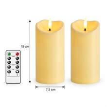 5pcs Flameless Flickering LED Cylinder Electronic Candles, Battery Operated, Suitable For Wedding Table Decor, Valentine's Day Proposal Decor, Halloween And Christmas Decor (Batteries Not Included) - Multicolor - View 21