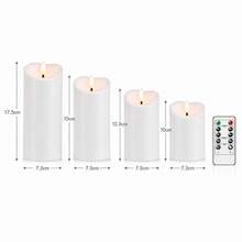 5pcs Flameless Flickering LED Cylinder Electronic Candles, Battery Operated, Suitable For Wedding Table Decor, Valentine's Day Proposal Decor, Halloween And Christmas Decor (Batteries Not Included) - Multicolor - View 22