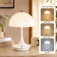 LED Smart Rechargeable Desk Lamp, Built-In 1800mAh Lithium Battery, Touch Switch Control, 3-Color Adjustable Brightness, Detachable Portable Design, Suitable For Living Room, Bedroom, Kitchen, Hallway, Entryway, Ideal Gift - Desk Lamp - View 11