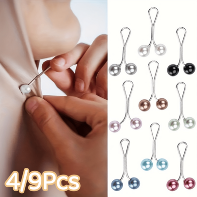 4/9Pcs U-Shaped Fixing Clips, Muslim Hijab Clips, Islamic Headscarf Accessories, Veil Decoration And Scarf Fixing Buckles