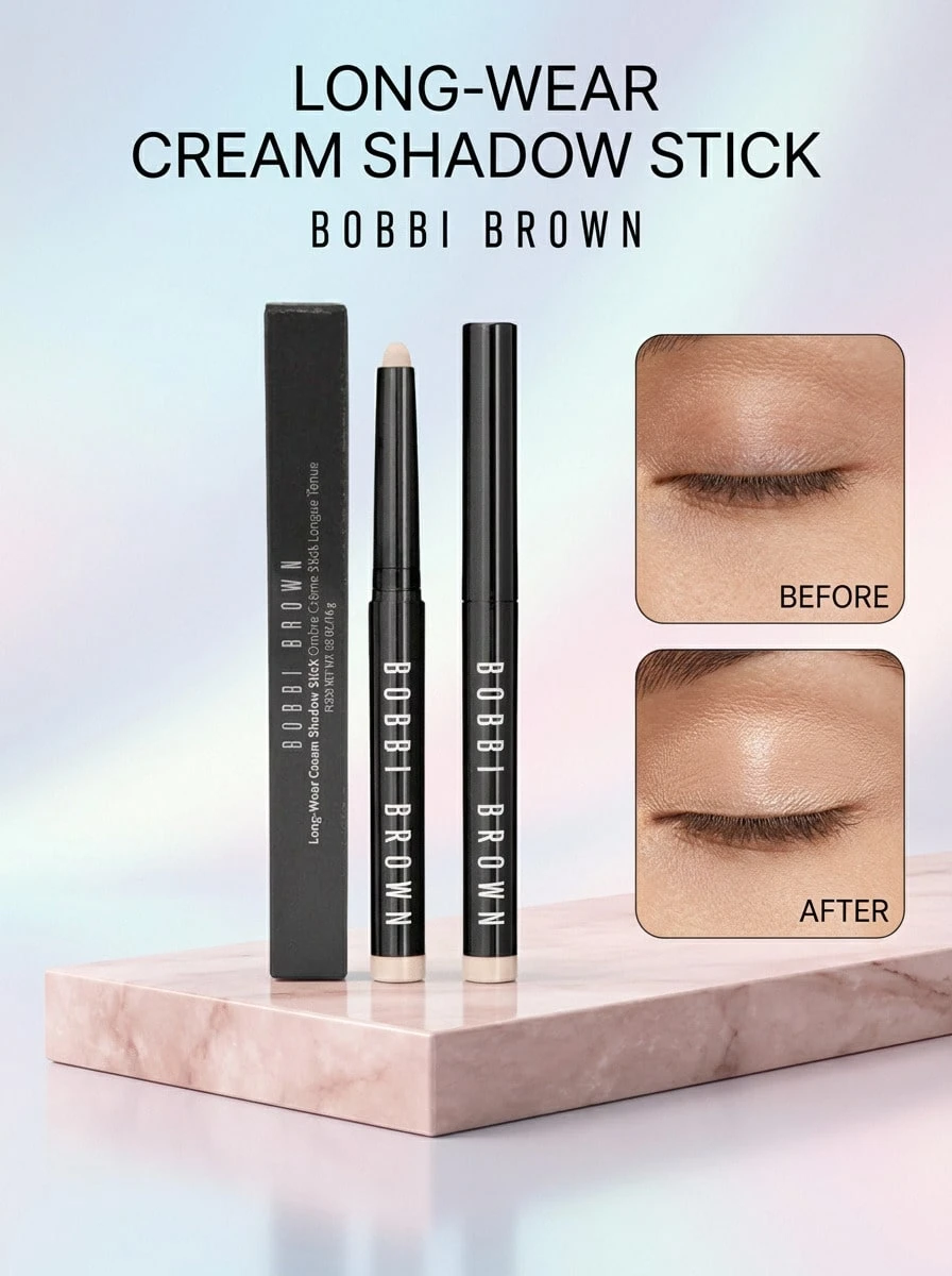 Bobbi Brown Long-Wear Cream Shadow Stick 1.6g – Eyeshadow, Waterproof, For Makeup Beginners, Nude, Cream Formula, Suitable For Daily Makeup Routine - Vanilla - View 1