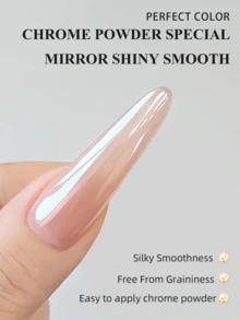 PERFECT COLOR Mirror Nail Kit, Base Coat And Powder Top Coat For Mirror Effect Nail Art, UV LED Gel Set Fall And Halloween Manicure - Easy  Starter - View 2