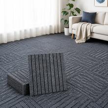 10pcs Self-Adhesive Carpet Tiles, Removable And Reusable, Peel And Stick DIY Floor Mats, Suitable For Dining Room And Bedroom - A - View 8