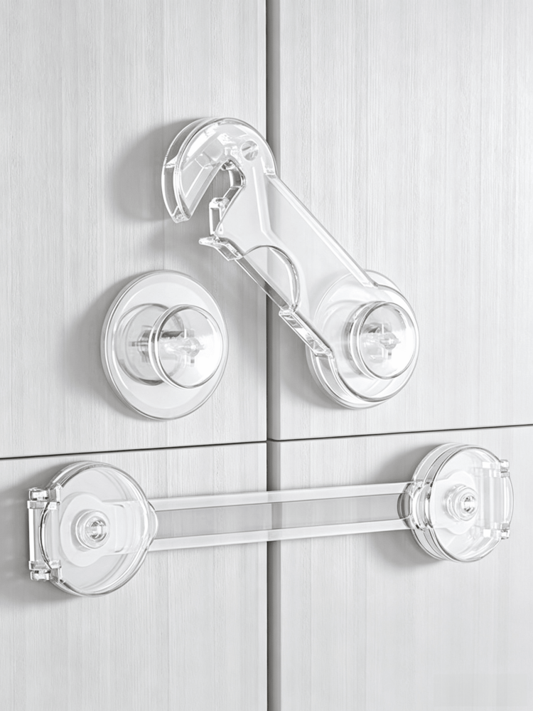 1/5/10 Adjustable Cabinet Safety Locks, No Drilling Needed, Secure Closure, Anti-Pinch Plastic Drawer And Door Locks, Home Safety Protection | Storage | Safety Protection - Thickened Upgraded Version - View 5