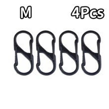 4/8Pcs Alloy Snap Lock Keychain, S-Shaped Alloy Carabiner, Suitable For Camping, Hiking And Other Activities - Multicolor - View 15