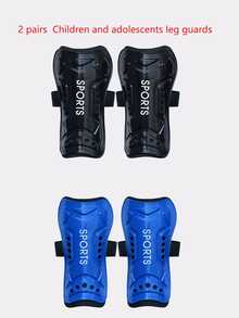 2 Pairs Children & Youth Professional Football Cycling Shin Guards, Soccer Socks, Shin Guard Sleeves, Leg Guards - Multicolor - View 14