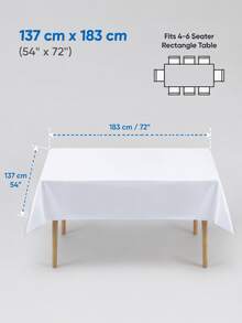Taplak Meja Sekali Pakai Warna Polos Ukuran 137*274 Cm, Penutup Meja PEVA Minimalis untuk Ulang Tahun, Pernikahan, Pesta Liburan, Dekorasi Meja Makan Persegi Panjang, untuk Pernikahan, Dekorasi Pernikahan, Dekorasi Rumah, Dekorasi Pesta, Festival, Pertunangan dan Acara Lainnya - View 6