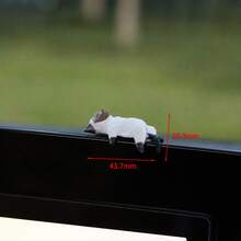 1pc Cute Cat Car Dashboard Ornament, ABS Material, Cartoon Mini Car Accessory Decoration, Suitable For Car And Screen Display - A - View 12