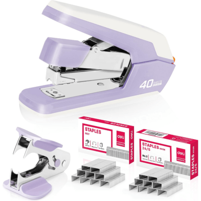 Effortless Desktop Stapler, Heavy Duty Stapler, Violet
