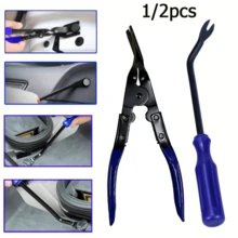 1/2pcs Lighting Pliers, Cold Glue, Large Light Disassembly Tool, Rubber Clip Driver, Plastic Rivet Removal Pliers, Car Clip Pliers, Driver - Red - View 12