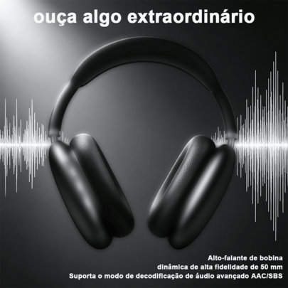 Fones de ouvido Bluetooth P9 com cancelamento de ruído ativo (ANC), som estéreo Hi-Fi, bateria com duração de 35 horas e microfone integrado - sem fio, leves e confortáveis