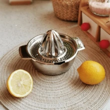 1PC Stainless Steel Manual Lemon Juicer With Large Capacity Bowl Container, Efficient Juice Extraction Conical Press Head Design, Built-In Filter Holes For Easy Separation Of Seeds And Pulp, Home Kitchen Orange Citrus Fresh Juice Tool, Manual Press Effort-Saving And Easy To Clean, Homemade Juice Beverage, Kitchen Tool - Multicolor - View 14