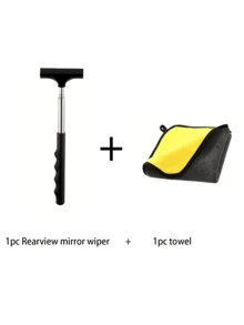 Portable Rearview Mirror Wiper, Telescopic Car Window Cleaning Brush, Telescopic Car Glass Cleaning Brush - Manual Rearview Mirror Wiper, Effectively Cleans Windshield And Rearview Mirror; Car Cleaning Supplies, Car Wash And Maintenance Kit, Car Accessories - Rearview Mirror - View 13