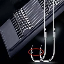 10pcs Carbon Steel Fishing Hook - Black - View 1