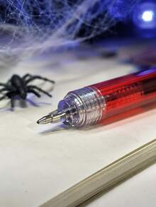 Halloween Style Creative Syringe Ballpoint Pen, Combining Fun Medical Elements With Festive Atmosphere, Unique Syringe Design With Transparent Pen Barrel And Vibrant Ink, Eye-Catching And Desktop Stationery. Realistic Syringe Appearance Full Of Creativity, Comfortable Grip, Smooth Writing, Suitable As Student Daily Writing Pen, Creative Gift Or Party Favor. Compact And Portable Design, Can Be Carried In Pen Bag Or Backpack, Perfect For Halloween Theme Party Office Desk Decoration And Fun Collection - Multicolor - View 5