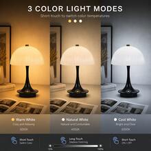 LED Smart Rechargeable Desk Lamp, Built-In 1800mAh Lithium Battery, Touch Switch Control, 3-Color Adjustable Brightness, Detachable Portable Design, Suitable For Living Room, Bedroom, Kitchen, Hallway, Entryway, Ideal Gift - Desk Lamp - View 3