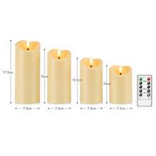 5pcs Flameless Flickering LED Cylinder Electronic Candles, Battery Operated, Suitable For Wedding Table Decor, Valentine's Day Proposal Decor, Halloween And Christmas Decor (Batteries Not Included) - Multicolor - View 12